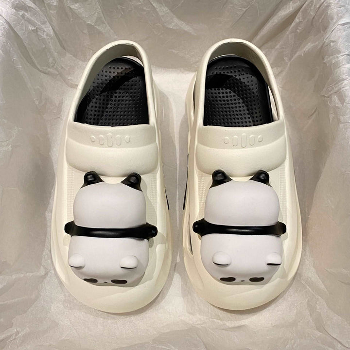 2024 Cute Slipper With Panda Lamp Summer Sandales Femme Light Funny Woman Slippers Shoes Women - Gabby Whale