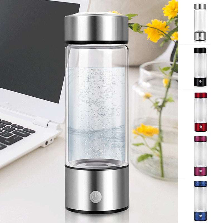 Hydrogen Water Bottles Electric Hydrogen Rich Water Generator Bottle New Technology Rechargeable Portable Antioxidant Gabby Whale