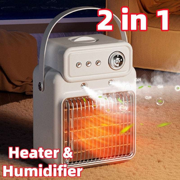 1200W 2 In 1 Efficient Room Heater Humidifying Table Heater Overheating Protections Heater Indoor Heater Suitable For Offices - Gabby Whale