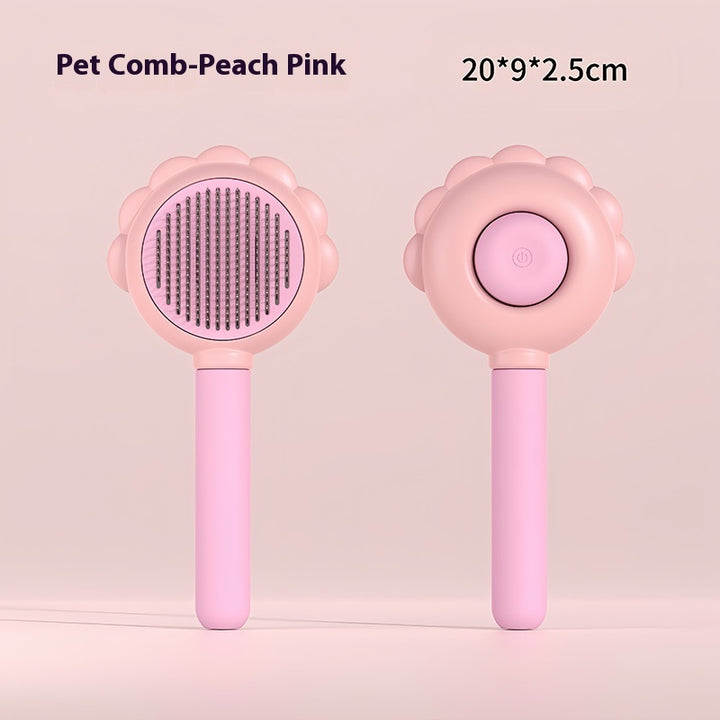 2 In 1 Self Cleaning Dog Brush Comb With Spray Pets Grooming Hair Remover Combs Brush Floating Hair Pet Grooming Brush Pet Products Gabby Whale