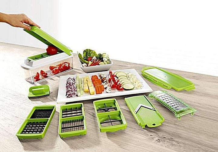 12pcs Multifunctional Vegetable Chopper Handle Food Grate Food Chopper Vegetable Slicer Dicer Cut Kitchen Gadgets Gabby Whale