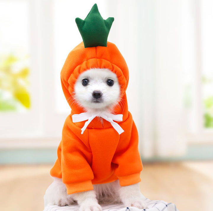 Cute Fruit Dog Clothes For Small Dogs Hoodies Winter Warm Fleece Pet Clothing Puppy Cat Costume Coat For French Chihuahua Outfit - Gabby Whale