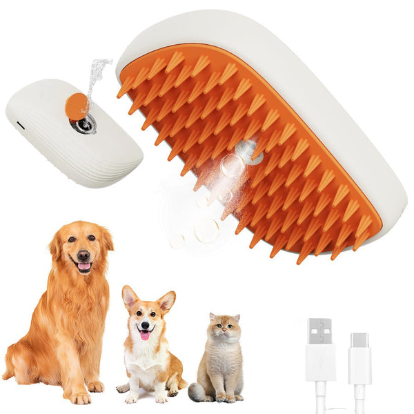 USB Rechargeable Pets Steam Brush Spray Massage Comb Pet Grooming Tools Cat Steam Comb Pet Products Gabby Whale