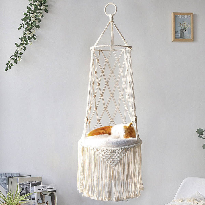 Hanging Cat Bed | Macrame Cat Hammock & Swing - Gabby Whale