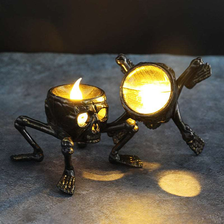 Halloween Skull Hand Lantern Atmosphere Decoration Props Skull Foot Night Lantern Halloween Candle Lantern Gabby Whale