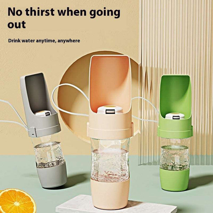 2 In 1 Travel Dog Water Bottle Pet Water Dispenser Feeder Drinking Feeder Dog Outing Water Feeder Pets Outdoor Portable Cup Pet Products - Gabby Whale