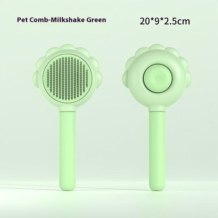 2 In 1 Self Cleaning Dog Brush Comb With Spray Pets Grooming Hair Remover Combs Brush Floating Hair Pet Grooming Brush Pet Products Gabby Whale