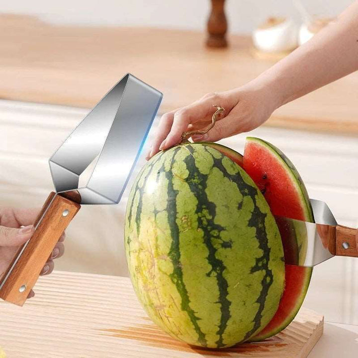 New Watermelon Splitter Watermelon Cutting Artifact 430 Stainless Steel Cutting Piece Splitter Household Melon Triangle Cutting Knife Fruit Knife Kitchen Gadgets Gabby Whale