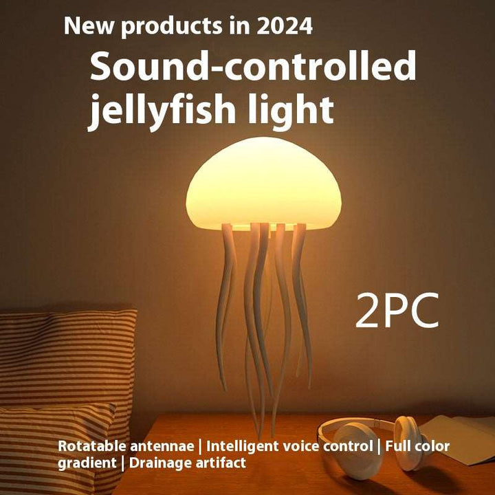 Jellyfish Mood Lamp LED Jellyfish Night Light Portable Jellyfish Lamp Jellyfish Decorations Smart Table Lamp For Bedside Desk Gabby Whale