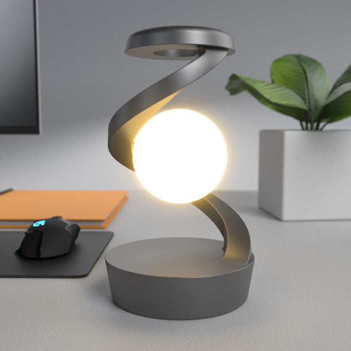 Rotating Moon Desk Lamp With Phone Wireless Charging Sensor Control Table Lamps Decorative Desktop Lamp Small Night Lamp Home Decor Gabby Whale