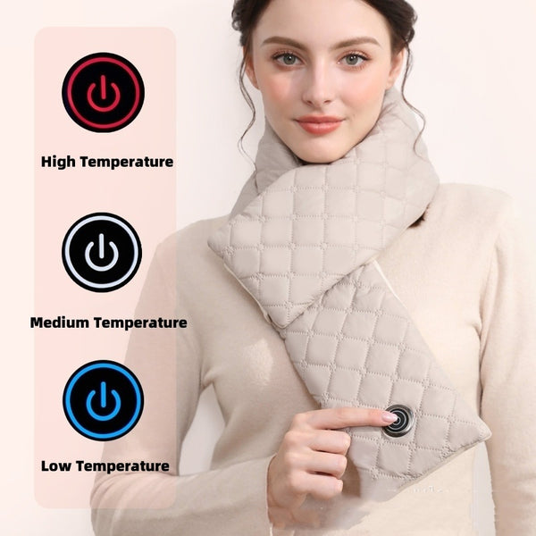 Electric Heating Scarf 3 Gear Heating Pads Outdoor Warm Heated Scarf USB Heater Thermal Shawl Neck Brace Warm Bib For Women Men Gabby Whale