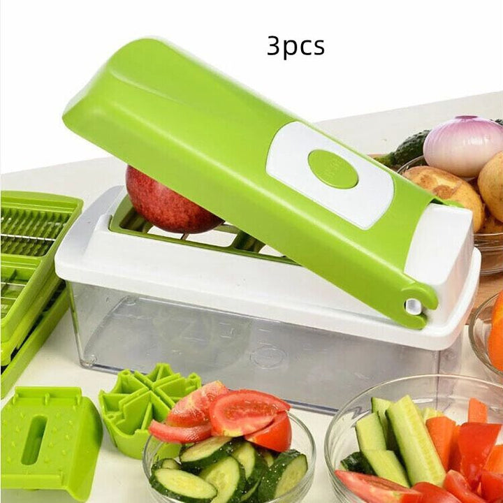 12pcs Multifunctional Vegetable Chopper Handle Food Grate Food Chopper Vegetable Slicer Dicer Cut Kitchen Gadgets Gabby Whale