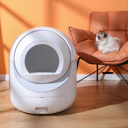 Smart Automatic Litter Box App Controls 4G WiFi, Double Deodorization Gabby Whale