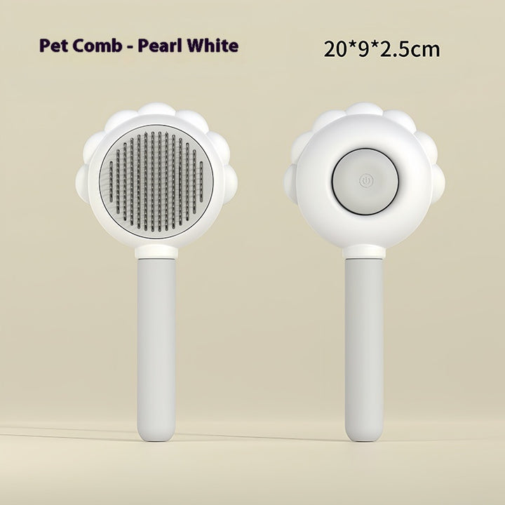 2 In 1 Self Cleaning Dog Brush Comb With Spray Pets Grooming Hair Remover Combs Brush Floating Hair Pet Grooming Brush Pet Products Gabby Whale