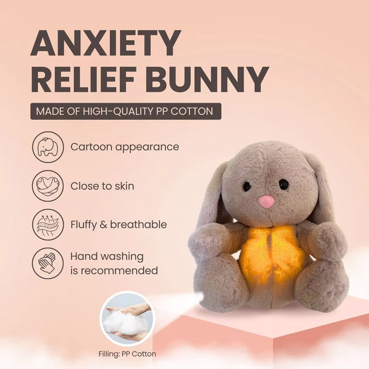 Breathing Rabbit Soothing Sensory Plush Toy With Relieve Anxiety Bunny Comforter Breathes For Newborn Conciliate Baby - Gabby Whale