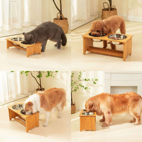 Medium Sized Dog Bowl Rack For Dogs - Gabby Whale