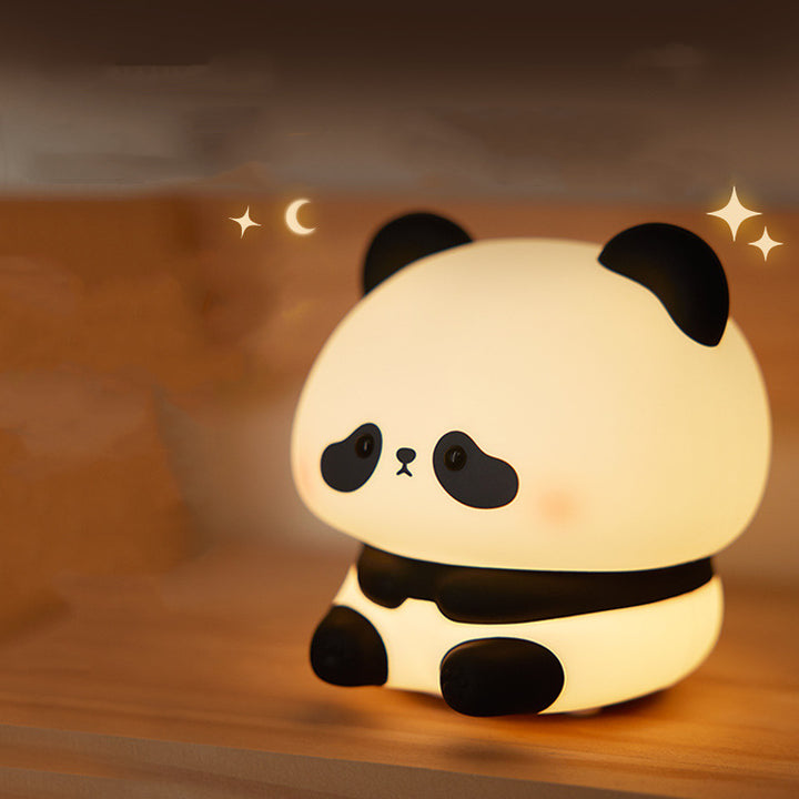 Panda Night Lights For Kids Cute Animal Silicone Timing Rechargeable Lamp Cartoon Panda Bedroom Decoration Kids Boys Girls Gift Gabby Whale