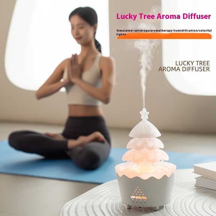 2024 New Design Essential Oil Aroma Diffuser Household Mute Small Remote Control Humidifier Suitable For Home Christmas Gift - Gabby Whale