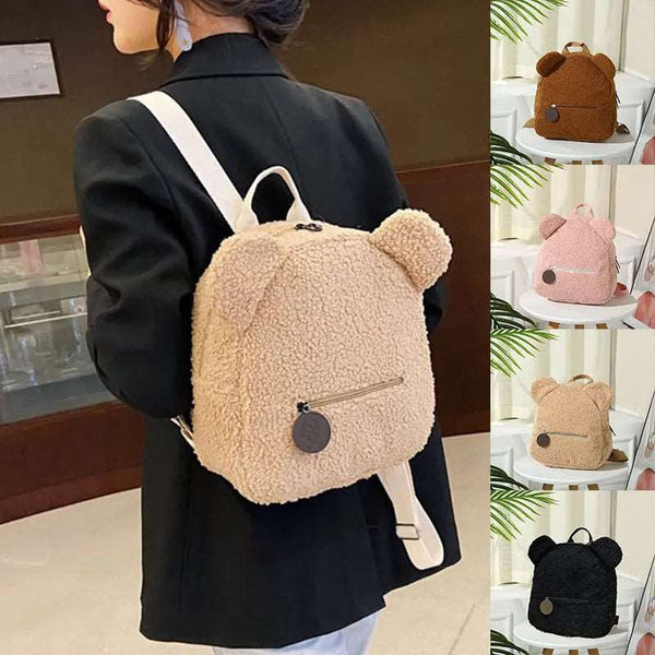 Bear Backpacks Portable Children Travel Shopping Rucksacks Women's Cute Bear Shaped Shoulder Backpack - Gabby Whale