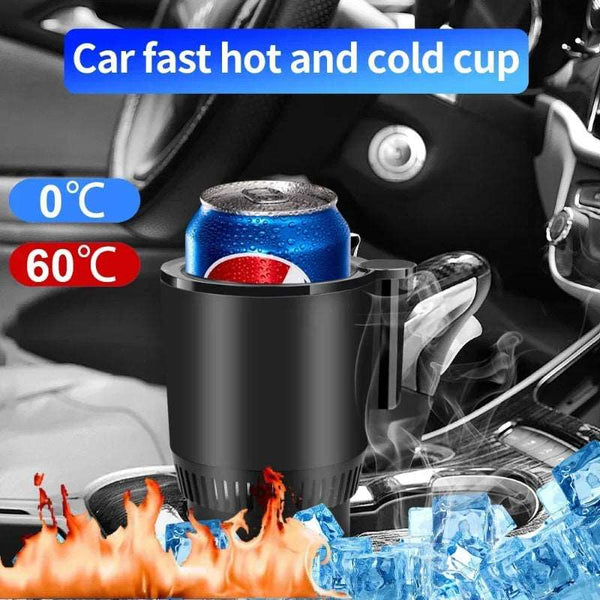 2 In1 Car Heating Cooling Cup 12V Smart Car Cup Holder Digital Temperature Display Drink Cup Warmer Cooler Mini Car Refrigerator - Gabby Whale