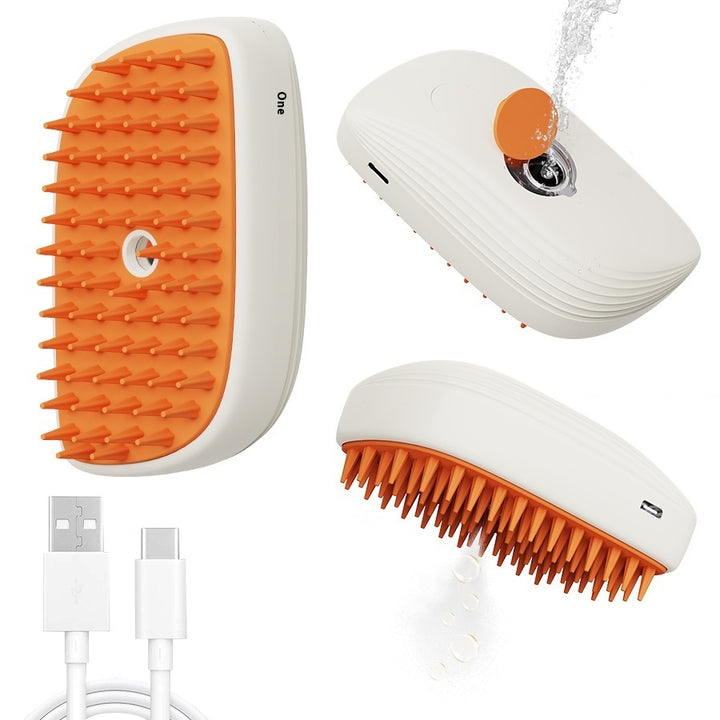 USB Rechargeable Pets Steam Brush Spray Massage Comb Pet Grooming Tools Cat Steam Comb Pet Products Gabby Whale