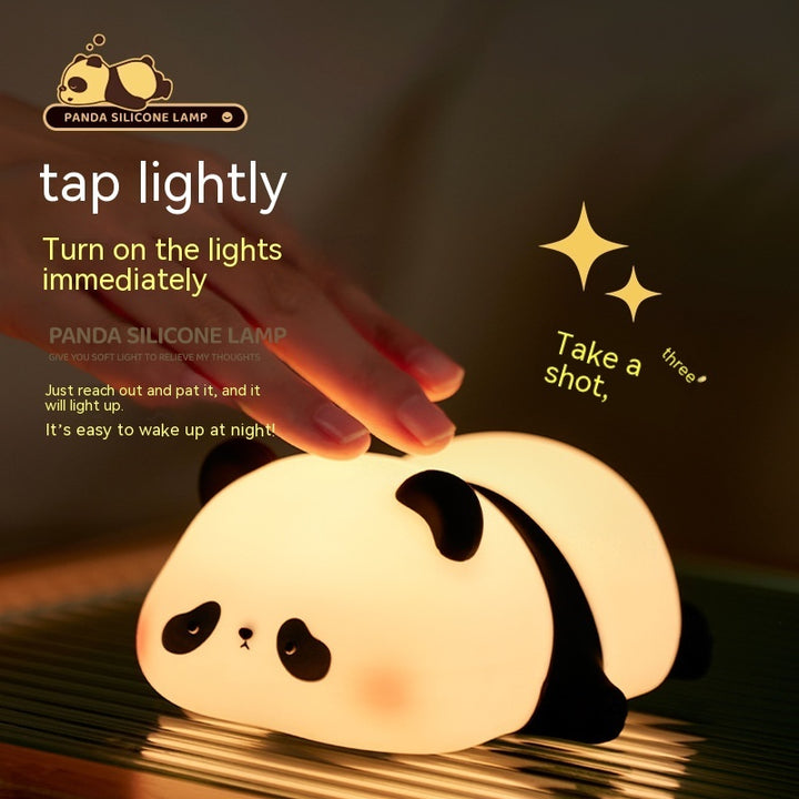 Panda Night Lights For Kids Cute Animal Silicone Timing Rechargeable Lamp Cartoon Panda Bedroom Decoration Kids Boys Girls Gift Gabby Whale