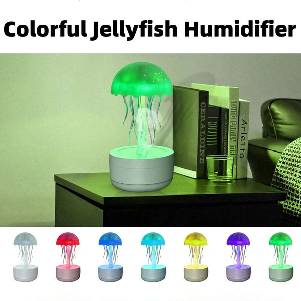 Jellyfish Humidifier Fragrance Diffuser Colorful Night Light Heavy Fog Essential Oil Diffuser Home Bedroom Office Air Humidifier Gabby Whale