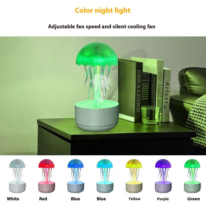 Jellyfish Humidifier Fragrance Diffuser Colorful Night Light Heavy Fog Essential Oil Diffuser Home Bedroom Office Air Humidifier Gabby Whale