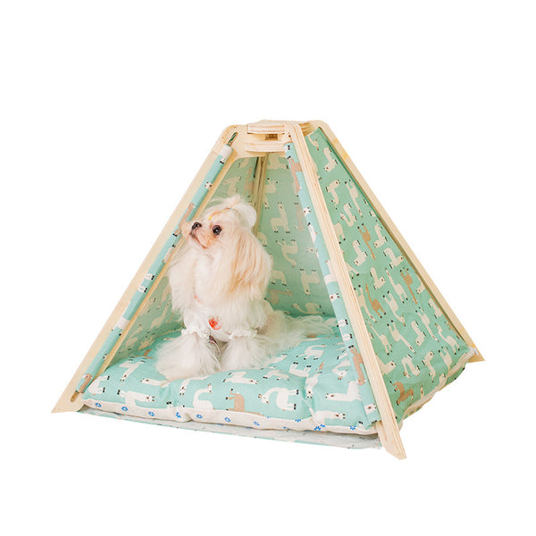 Sustainable Tent-Style Wooden Dog Bed by Gabby Whale