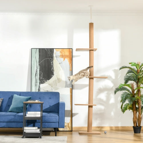 PawHut Floor-to-Ceiling Cat Tree