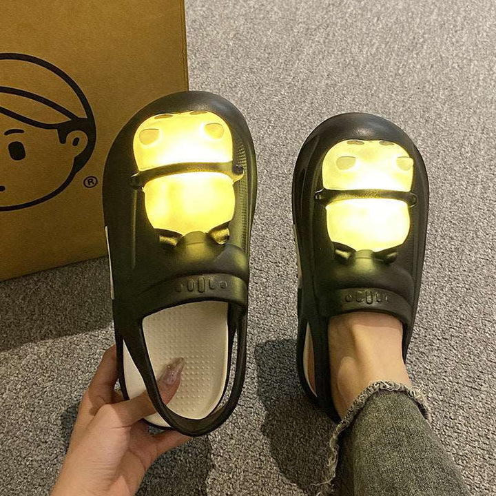 2024 Cute Slipper With Panda Lamp Summer Sandales Femme Light Funny Woman Slippers Shoes Women - Gabby Whale