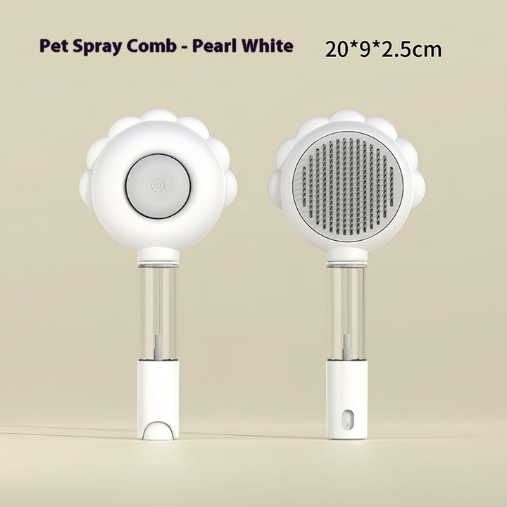 2 In 1 Self Cleaning Dog Brush Comb With Spray Pets Grooming Hair Remover Combs Brush Floating Hair Pet Grooming Brush Pet Products Gabby Whale