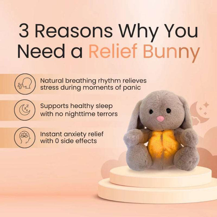 Breathing Rabbit Soothing Sensory Plush Toy With Relieve Anxiety Bunny Comforter Breathes For Newborn Conciliate Baby - Gabby Whale