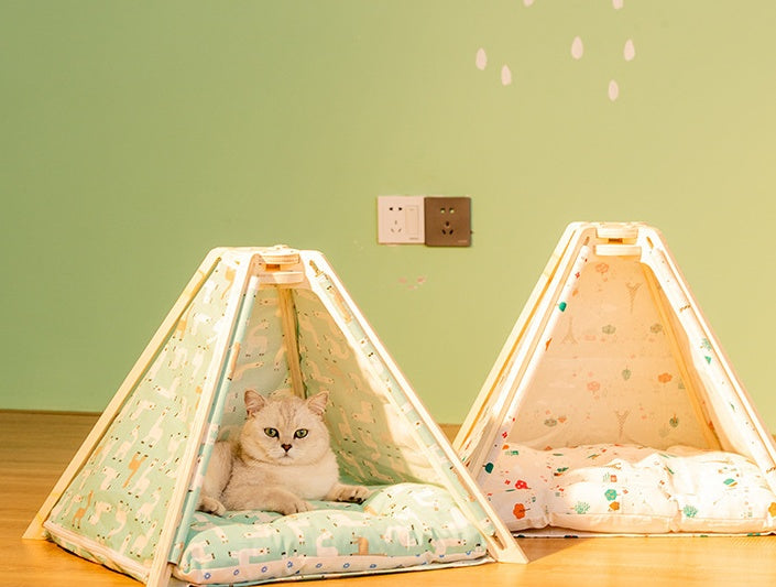 Dog Tent Bed | Removable Pet House with Cushion - Gabby Whale