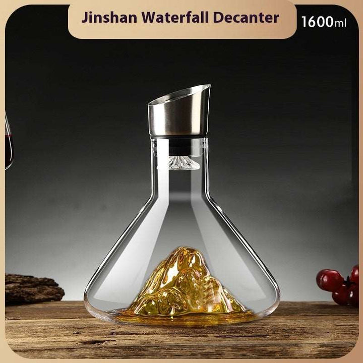 Hot-selling Iceberg Waterfall Wine Decanter Creative Transparent Lead-Free Crystal Glass Wine Dispenser Barware Quick Decanters Gabby Whale