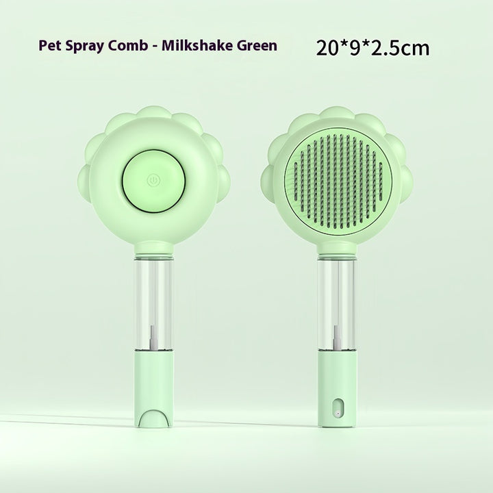 2 In 1 Self Cleaning Dog Brush Comb With Spray Pets Grooming Hair Remover Combs Brush Floating Hair Pet Grooming Brush Pet Products Gabby Whale