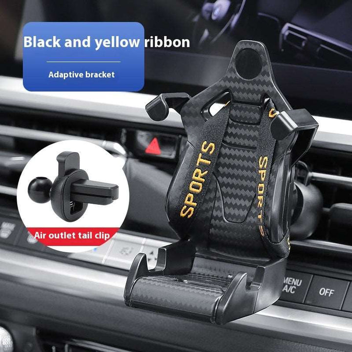 Racing Seat Shape Car Phone Holder Auto Air Vent Mobile Phone Clip 360 Degree Rotatable Car Cellphone Rack For Car Interior Gabby Whale