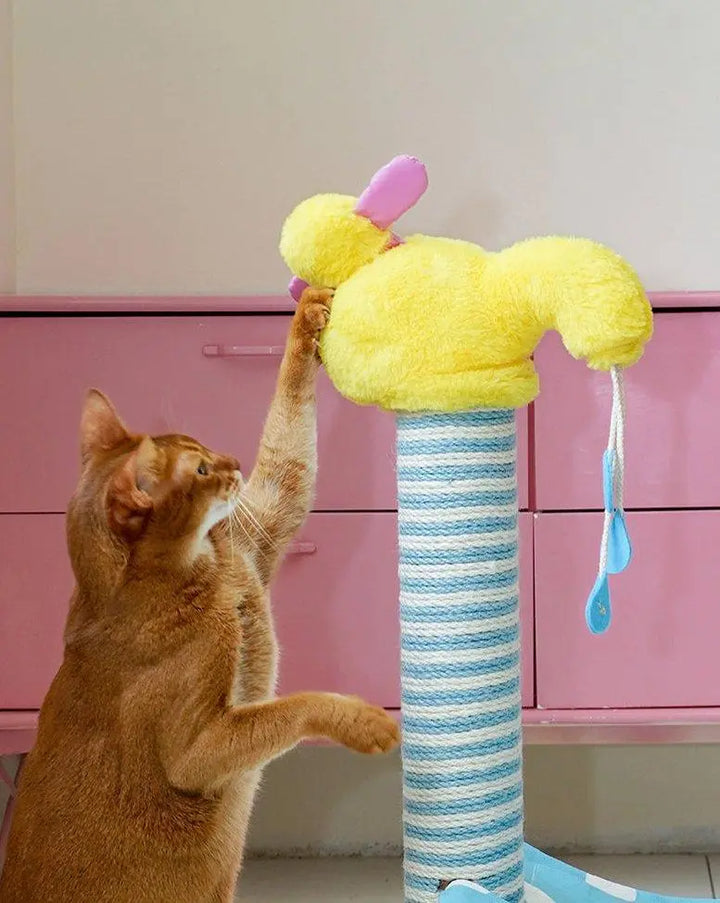 Creative multi-functional cat climbing frame for multiple cats to interact and play