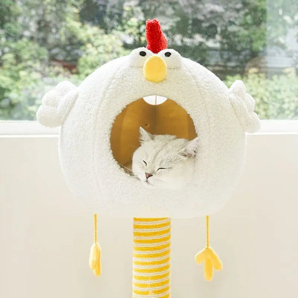 Cozy Cluck Cat Tree House - Gabby Whale