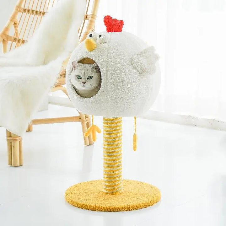 Cozy Cluck Cat Tree House - Gabby Whale