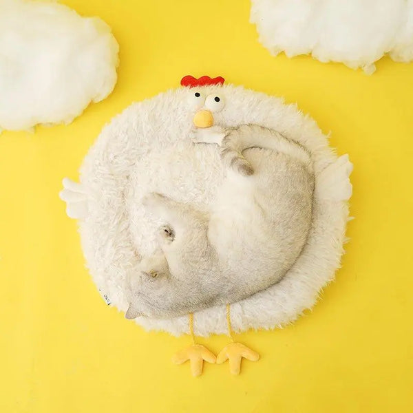Eco Plush Chicken-Shaped Pet Mat by Gabby Whale