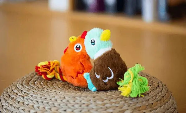 Cotton Rope Chicken and Duck Toys - Durable Plush Toy for Pet Playtime - Gabby Whale