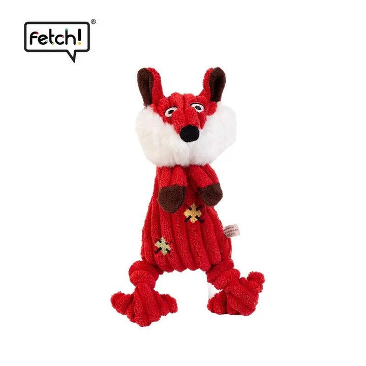 Dog Day Plush Fox Toy – High-quality textured plush dog toy for play and chewing.