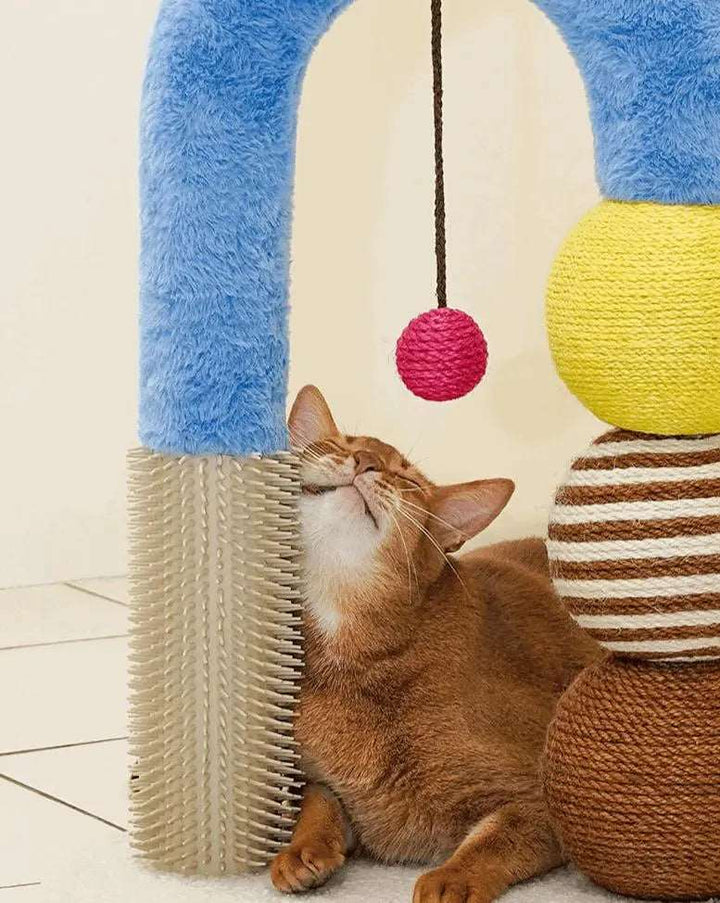 Modern Cat Scratching Post - Geometric Multi-functional Design - Gabby Whale