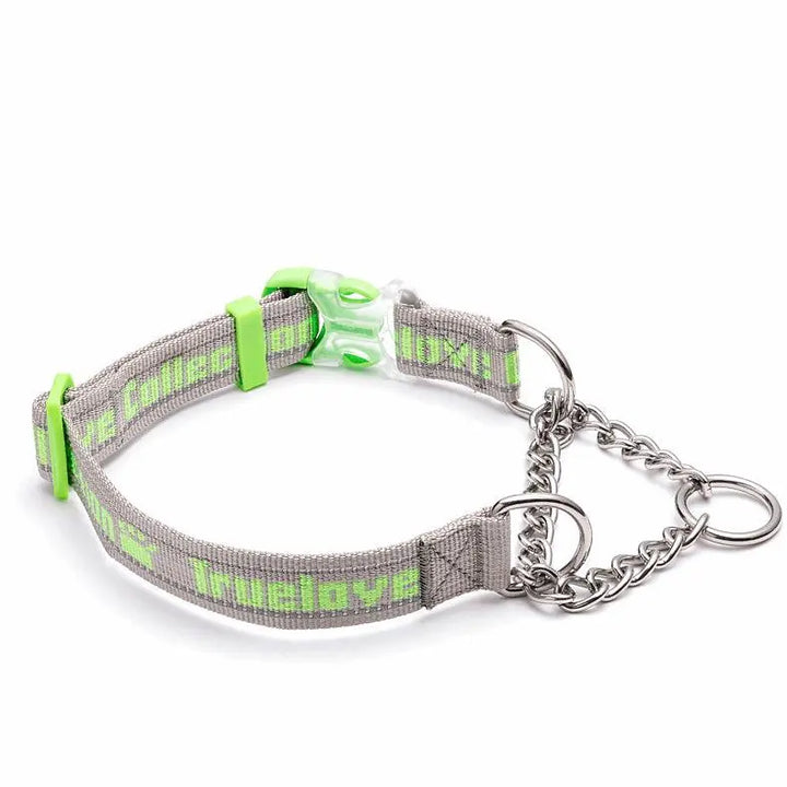 Reflective Half Choke Dog Collar - Adjustable Training Collar with 3M Reflective Safety for Large Dogs - Gabby Whale