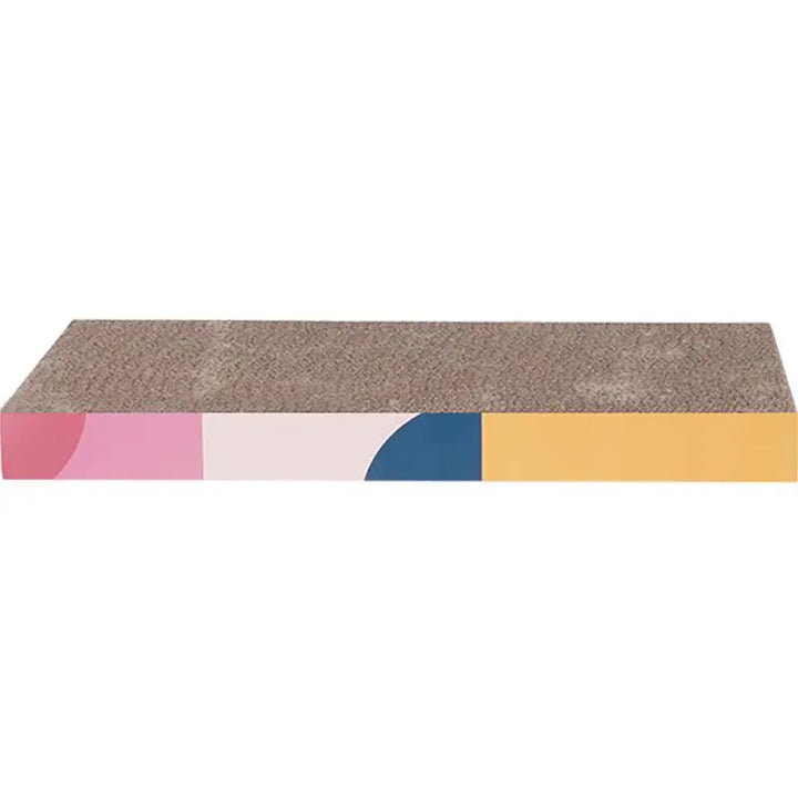 Memphis cat scratching board with high-saturation abstract design and double-sided use