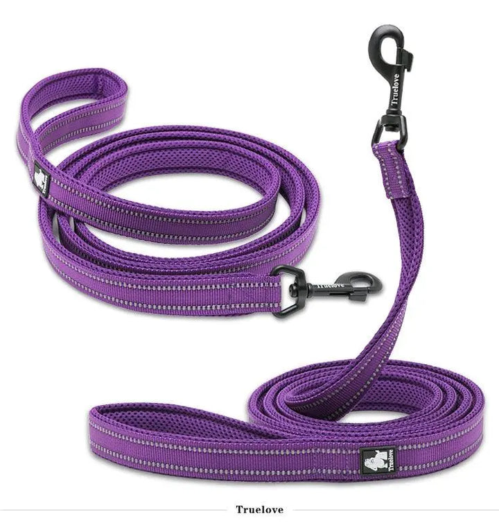 Reflective Mesh Padded Rope Dog Leash – Durable, Comfortable, and Stylish - Gabby Whale