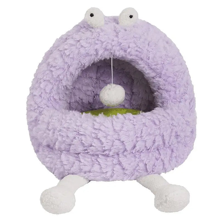 Cozy Monster Cat Bed Cave – Playful Comfort for Your Feline Friend - Gabby Whale