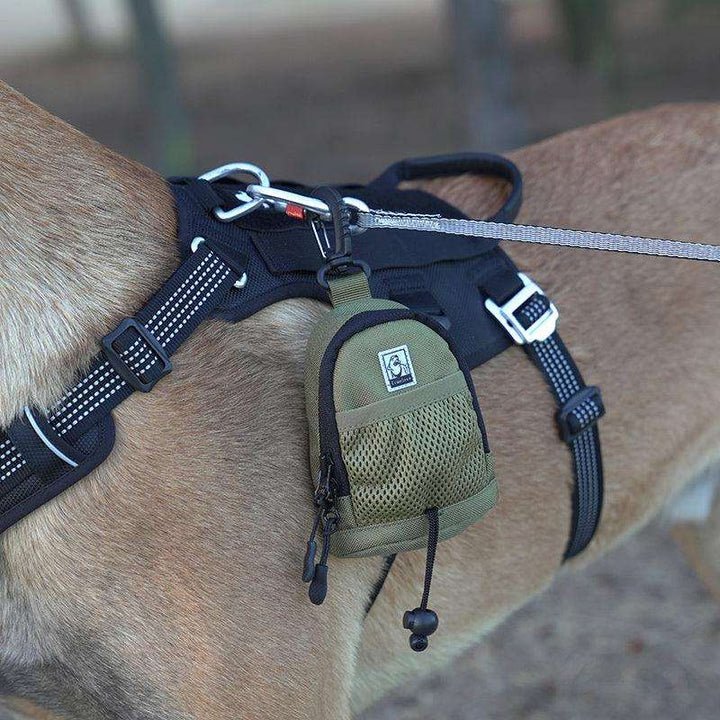 A compact and stylish multi-functional poop bag holder made of durable DuPont Cordura fabric, featuring a high-quality SBS zipper, quick-release hook, and mesh pocket for storage. Available in five vibrant colors: Baltic, Purple, Olive, Orangeade, and Black. The holder includes an external hook for used poop bags and hook-and-loop fasteners for versatile attachment to leashes, belts, or bags. Perfect for outdoor pet activities.