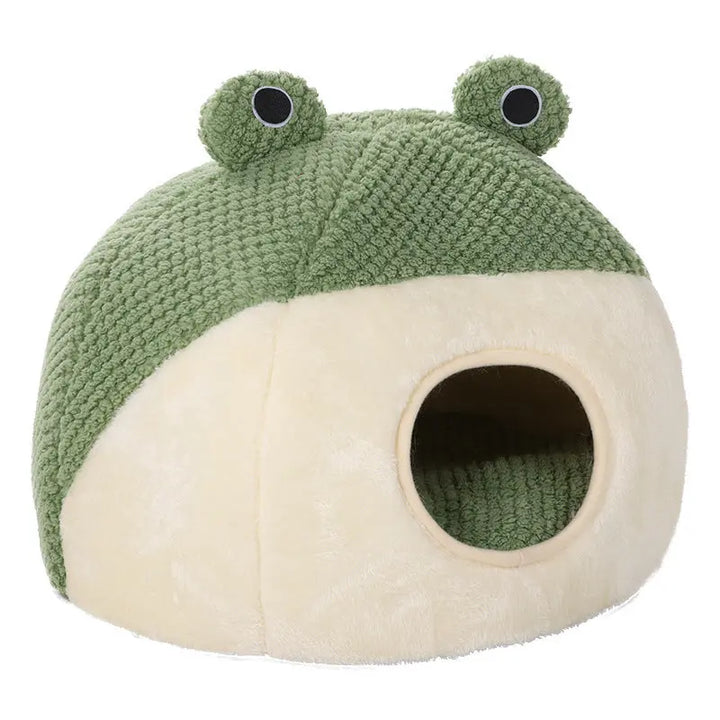 Pet Cat Dog Nest Little Frog Series Warm Plush Mat Autumn Winter Pet House Full Package Nest For Small Cats Dogs Within 5KG Gabby Whale